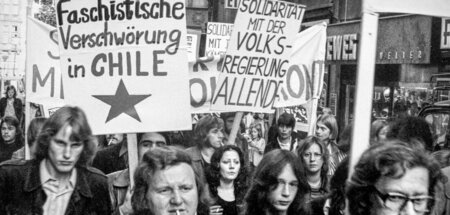 Spontane Demonstration gegen den faschistischen Putsch in Chile ...