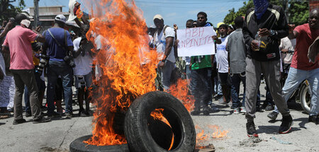 Demonstranten in Port-au-Prince (17.9.2023)