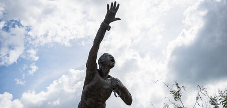 Statue zu Ehren von ­Benkos Biohó, der eine Rebellion gegen sein...