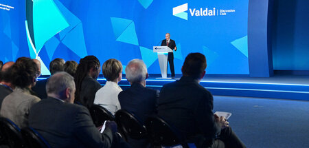 Die Geopolitik fest im Blick: Russlands Staatschef Putin auf dem...