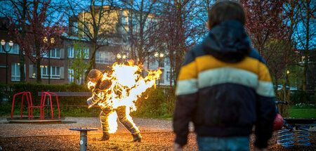 Neulich beim Rammstein-Konzert: Feuerteufel in Aktion