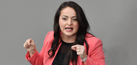 Linken-Abgeordnete Sevim Dagdelen (Berlin, 24.3.2021)