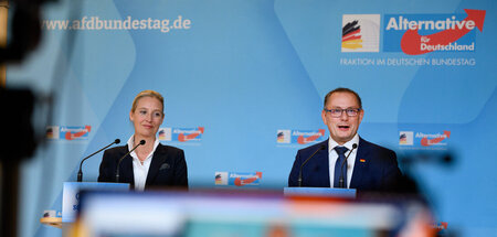 Fraktion Rechtsaußen mit alter Spitze: Alice Weidel und Tino Chr