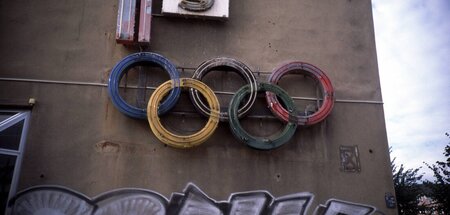 Es war einmal: Olympiaringe an einer Berliner Häuserwand Es war einmal: Olympiaringe an einer Berliner Häuserwand