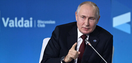 Der russische Präsident Wladimir Putin auf der 20. Jahrestagung ...