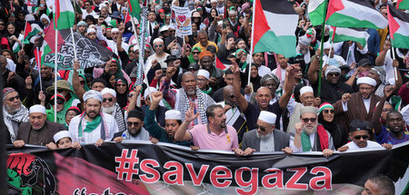 »Rettet Gaza«: Demonstration zur Unterstützung der Palästinenser...