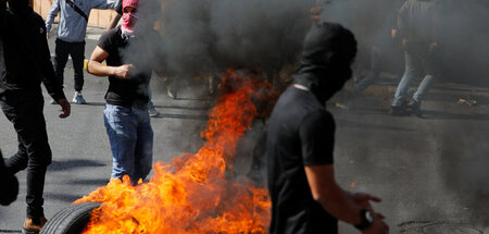 Flammender Protest gegen Israel und seine palästinensischen Koll...