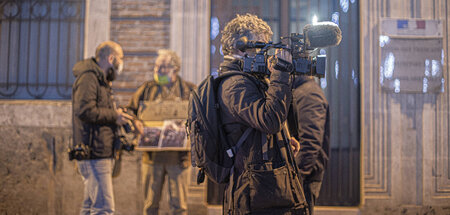 Kämpfen für Pressefreiheit: Journalisten demonstrieren gegen Mac...