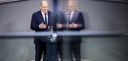 Olaf Scholz am Donnerstag im Bundestag