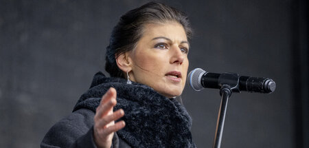 Mobilisierungsfähig? Sahra Wagenknecht spricht bei der Friedensk...