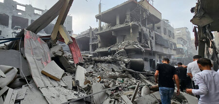 Verwüstungen nach israelischem Luftangriff (Gaza, 23.10.2023)