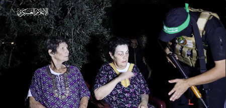 Die beiden Geiseln Yochewed Lifschitz (l.) und Nurit Cooper wurd...