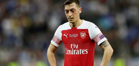 Mesut Özil als Spieler für Arsenal beim Europa-League-Finale geg...