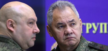 Nicht mehr im Amt: Sergej Surowikin (links), hier mit Verteidigu