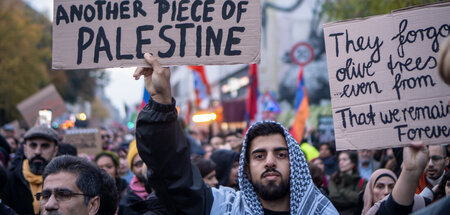 Demonstranten am Sonnabend in Berlin