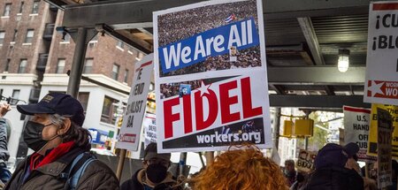 »Hände weg von Kuba«: Demonstration in New York für ein Ende des...