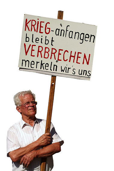 Hinter den Absperrungen blieb Bush unbeliebt
