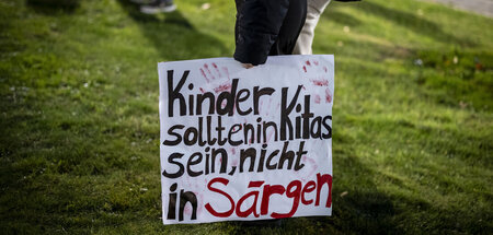 Nicht mehrheitsfähig in der Bundesrepublik? Plakat bei einer pal
