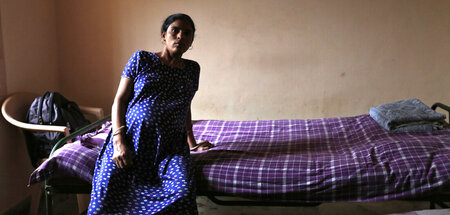 Inderin in einem Zentrum für Leihmütter in Anand (23.8.2023)