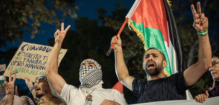 Laute Empörung: Demonstration in Solidarität mit Palästina (Bilb...