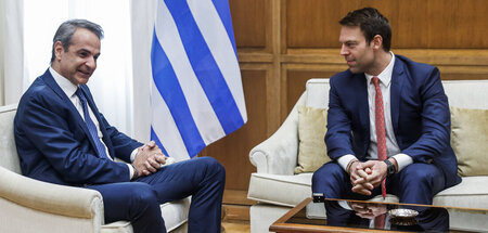 Zwei vom gleichen Schlag: Premierminister Kyriakos Mitsotakis un...