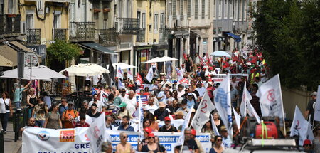 Generalstreik der portugiesischen Gewerkschaften am 28. Juni die...