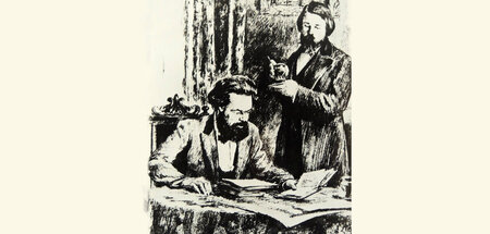 Beschwören das Gespenst des Kommunismus: Karl Marx und Friedrich...