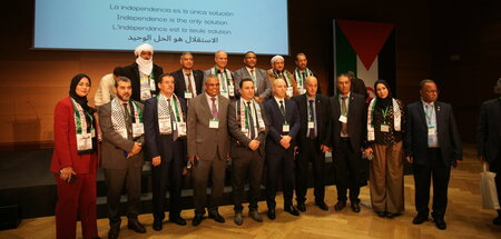 Unverkennbare Solidarität mit Palästina: Die algerische Delegati... Unverkennbare Solidarität mit Palästina: Die algerische Delegati...