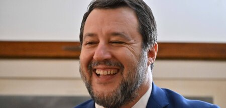 Schmierig grinsen kann er: Matteo Salvini Schmierig grinsen kann er: Matteo Salvini