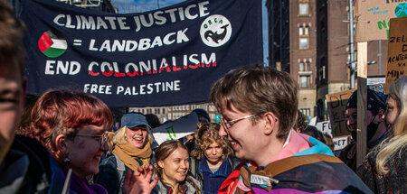 Greta Thunberg (M.) auf einer Demonstration in Amsterdam (12.11.... Greta Thunberg (M.) auf einer Demonstration in Amsterdam (12.11....