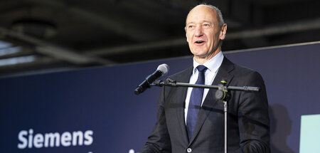Lohnt sich: Siemens-Vorstandschef Busch bei einem Auftritt im Ba