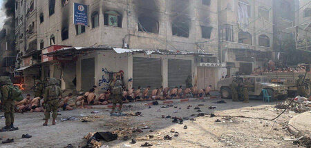 Gedemütigt: Israelische Verhaftungskampagne am Donnerstag in Bei...