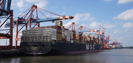 Abfertigung der »MSC Irene« am HHLA-Containerterminal Burchardka...