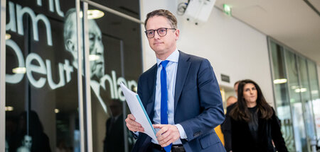 Carsten Linnemann und Serap Güler am Montag in Berlin