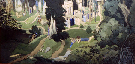 »Elysium« (1906), Aquarell von Léon Bakst »Elysium« (1906), Aquarell von Léon Bakst