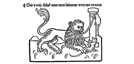 »Verzeihe mir«, flehte das Mäuschen, »meine Unvorsichtigkeit, un... »Verzeihe mir«, flehte das Mäuschen, »meine Unvorsichtigkeit, un...