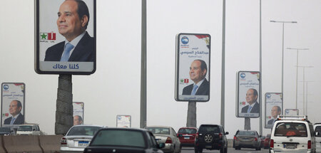 »Wir sind alle mit dir«: Der Slogan auf dem Wahlplakat für Präsi...