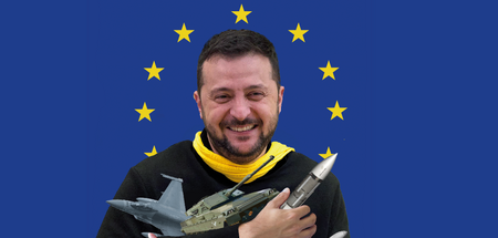 Vor Kriegsspielzeug kann sich Wolodimir Selenskij kaum retten, n... Vor Kriegsspielzeug kann sich Wolodimir Selenskij kaum retten, n...