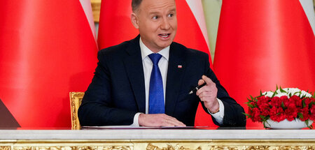 Braver Parteisoldat der abgewählten PiS: Staatspräsident Duda (W...