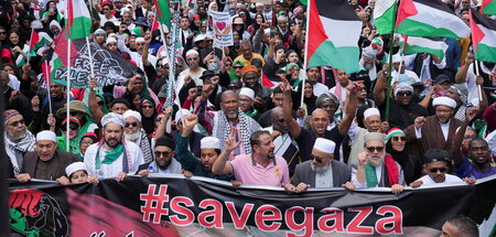 Solidaritätsdemonstration mit Gaza in Kapstadt (13.10.2023)