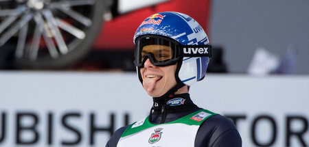 Gute Gefühle: Andreas Wellinger hat Spaß (1.1.2024)