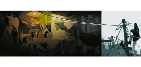»Guernica-Gaza«, nach »Guernica« von Pablo Picasso (1937)