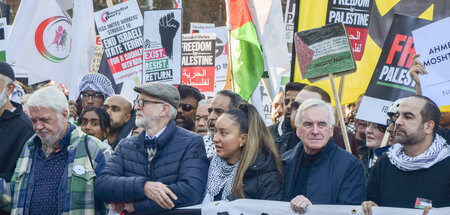 Er wird noch gebraucht: Jeremy Corbyn bei einem palästinasolidar...