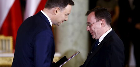 Politisch eng verbunden: Polens Präsident Andrzej Duda (l.) und ...