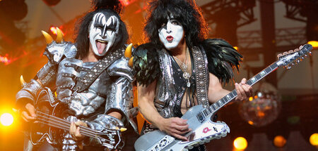 Die Joker des Rock: Gene Simmons (l.) und Paul Stanley (r.) von ...