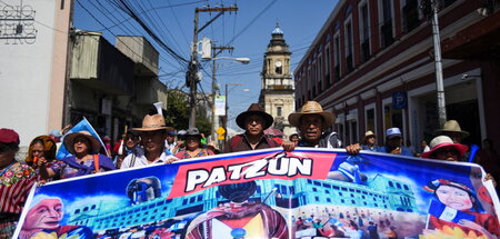 Demonstration für den neuen Präsidenten in Guatemala