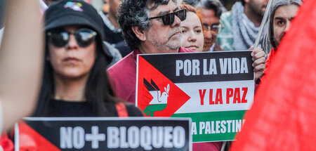 »Für das Leben, für den Frieden, für Palästina«: Auch in Chile f...