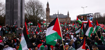 Auch am Freitag zog es zahlreiche Demonstranten zum IGH, um das ...