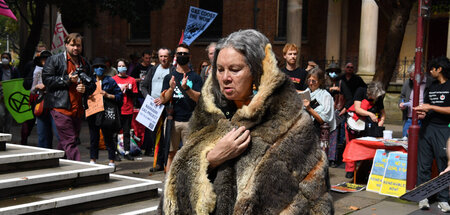 Indigenenprotest in Sydney am 8. April 2022 Indigenenprotest in Sydney am 8. April 2022