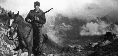 Zu Pferd: Jugoslawischer Partisan im Zweiten Weltkrieg